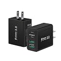 USB C Fast Charging Block, 2-Pack 40W 4 Ports USBC Wall Charger Block Dual PD Power Adapter +QC 3.0 USB Plug Multiport Type C Charger Cubes Box for iPhone 16 15 14 13 12 11 Pro Max Plus, iPad,Samsung
