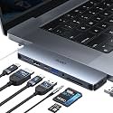 USB C Hub HDMI USB Adapter for MacBook Pro Air M3 M2 M1 2025-2018 13 14 16", MacBook Adapter Multiport 8 in 2 Mac USB C Hub with HDMI, Thunderbolt 3, 10G USB C&amp;A Data Ports, SD TF Card Reader, Audio