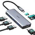 USB-C Hub Multiport Adapter for MacBook Air/Pro 6 in 1 HDMI Dongle with 4K