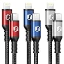 USB C to Lightning Cable [Apple MFi Certified] iPhone Charger 6FT, 3 Pack