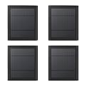 Solar Panel for Ring Camera, 4 Pack 4W Solar Charger with 10FT Cable, USB-C to Barrel Plug Adapter, Compatible with Ring Stick Up Cam Battery/Pro, Spotlight Cam Battery/Plus/Pro, Reolink Argus Pro