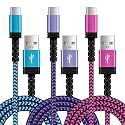 USB C Samsung Fast Charger Cable,[3 Pack,6ft] Braided USB-A to Type-C Data Cord for iPhone 15 Pro Max,Samsung Galaxy S24 A15 A14 A54 S23 FE S22 S21 Z Fold/Flip 5 A25 A03s,Google Pixel 8 Pro 7a 7,Moto