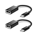 USB C to USB Adapter [2 Pack],Type-C OTG Cable Type C Male to USB A Female Usb to Usbc-c Adapter Compatible with Macbook Pro/Air iPad Pro 2022 2021 2020, Galaxy S23 S22 Ultra Note 10 S9 S8 (Black)