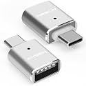 USB C to USB Adapter(2 Pack), USB C Male to USB 3.0 Female Adapter OTG Converter Compatible with MacBook Pro 2019/2018/2017,MacBook Air 2018 and More Type-C Devices, Silver