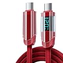 USB C to USB C 120W Fast Cable Durable Nylon Braided Cord(Red-A)