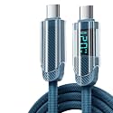 USB C to USB C 120W Fast Cable Durable Nylon Braided Cord(Blue-A)