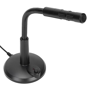 usb computer microphone 360 gooseneck design easy to use usb desktop microphone omnidirectional with led indicator for