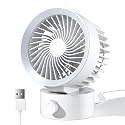 USB Desk Fan, Small Fans for Desktop, Strong Airflow Stepless Adjustable, Ultra Quiet Cooling, Plug In USB Powered, Portable for Home Office Dorm Indoor Laptop PC, White