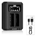 USB Dual Battery Charger for Fujifilm NP-95 FinePix X100 X100S X-S1 X30 X100T FinePix Real 3D W1 FinePix F31fd FinePix F30 and Ricoh DB-90 GXR GXR Mount A12 GXR P10