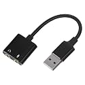 USB Sound Card Converter, Plug and Play External Audio Adapter