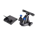 USB Game Steering Wheel, 180° Rotate Game Plug and Play 7 in 1 Steering Wheel Control Buttons with Pedal for PC for