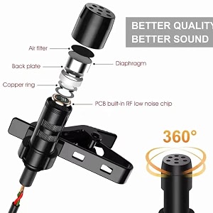 usb lavalier microphone 66ft usb microphone plug amp play omnidirectional lapel shirt collar clip on mic for pc computer mac laptop youtube skype recording podcasting gaming
