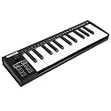 Garvee USB MIDI Keyboard Controller 25 Key – Compact Portable MIDI Keyboard with Velocity-Sensitive Keys, Assignable Controls for Music Production and Home Recording