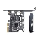 USB PCIE Card Type C Adapter Card PCIE 4X to USB 3.2 10Gbps Data Transfer Expansion for Desktop Motherboard