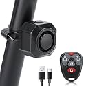 USB Rechargeable Bike Alarm with Remote - 110dB Loud Adjustable Wireless Anti-Theft Vibration Motion Sensor Security System for Bicycle, Motorcycle, Ebike, Scooter, Car, Trailer, Waterproof‌