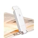 USB Rechargeable Book Reading Light with Brightness Adjustable for Eye-Protection, Led Clip On Book Lights, Portable Bookmark Light for Reading in Bed, Car