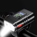 USB Rechargeable LED Bike Bicycle Light with Super Bright Headlight, Waterproof Aluminum Body – Compact Black Front Light – Ideal for Night Riding, Road & Mountain Cycling