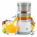 ???????????????????????????????????? ????+???? ???????????????? USB Rechargeable Portable Juicer | Wireless Electric Citrus Juicer with Touch Button | Easy-to-Clean Slow Fruit Extractor