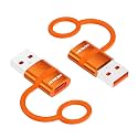 USB to USB C Adapter 2 Pack,5Gbps USB C Female to A 3.0 Male Adapter