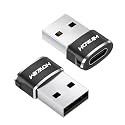 USB to USB C Adapter 2 Pack,Type-C Female to USB A Male OTG Adapter