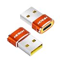USB to USB C Adapter 2 Pack,USB C Female to A Male Charger Converter