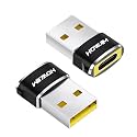 USB to USB C Adapter 2 Pack,USB C Female to A Male Charger Converter