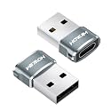 USB to USB C Adapter 2 Pack,Type-C Female to USB A Male OTG Adapter