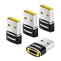 USB to USB C Adapter 4 Pack,USB C Female to A Male Charger Converter