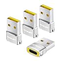 USB to USB C Adapter 4 Pack,USB C Female to A Male Charger Converter