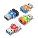 USB to USB C Adapter 4 Pack,USB A Male to Type C Female Converter Support OTG,USB 3.0 Adapter with LED for Charging Heads, Computers, Laptops(4 Pack)