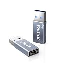 USB A to USB C Adapter [Upgraded Double-Sided 10Gbps], USB 3.2 Gen 2 Type C Female to USB Male Adapter, 60W Fast Charging for iPhone 18 Pro Max, CarPlay, iPad, S26, Laptop, Charger (2 Pack)
