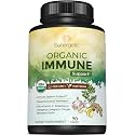 USDA Organic Immune Support Supplement – Organic Immune Health Supplement with Vitamin C, Elderberry, Astragalus, Oregano, Ginger, Moringa & Garlic – Organic Immune System Support - 90 Immune Tablets