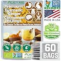 USDA Organic Turmeric Ginger Cinnamon Tea Bags (50 Count) ñ Supports Digestion, Brain, Skin, Sleep &amp; Joint Mobility ñ Eco-Conscious, Caffeine-Free &amp; Sugar-Free Herbal Wellness Tea ñ Vegan, Non-GMO Natural Root Blend
