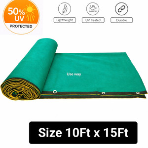use way green shade net 15ft x 10ft-50 uv block multipurpose for gardenbalcony portable green house