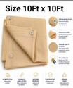 Use way Premium Beige Sun Shade Net for Balcony & Garden 75% UV Protection Portable Green House