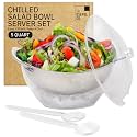 Useful Co. Chilled Serving Bowl, Salad Bowl with Ice Chiller Base and Lid