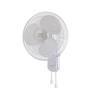 usha maxx air ultra wall fan  400mm sweep size  1350rpm  aerodynamic blade design for high air delivery  anti - rust protection  100 copper motor  2 year warranty  white
