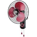 USHA Maxx Air Ultra Wall Fan | 400MM Sweep Size | 1350_RPM | Aerodynamic Blade Design for High Air Delivery | Anti - Rust Protection | 100% Copper Motor | 2 Year Warranty | Maroon