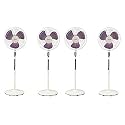 Usha Mist Air duos 400mm Pedestal Fan (Purple) Pack of 4