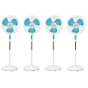 USHA Mist AIR DUOS Pedestal Fan (Blue) Pack of 4