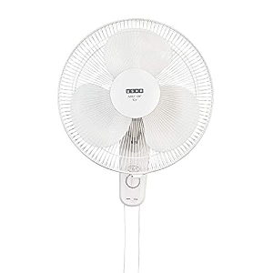 usha maxx air ultra wall fan  400mm sweep size  1350rpm  aerodynamic blade design for high air delivery  anti - rust protection  100 copper motor  2 year warranty  white