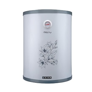 usha misty 6 ltr 2000-watt 5 star storage water heater grey magnolia with pipes amp free installation