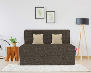 usha shriram folding 2 seater double foam fold out sofa cum bed
