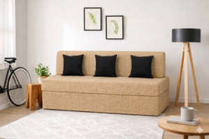 usha shriram folding 4 seater double foam fold out sofa cum bed