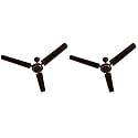 USHA Spirit 1200mm Ceiling Fan (Brown) pack of 2