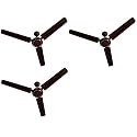 USHA Spirit 1200mm Ceiling Fan (Brown) pack of 3
