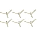 USHA Spirit 1200mm Ceiling Fan (Ivory) pack of 6