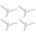 USHA Spirit 1200mm Ceiling Fan (White) pack of 4