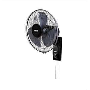 usha striker plus wall fan400mm sweep size 2100 rpmjerk-free amp uniform oscillationaerodynamic blade design for high air deliveryanti-rust protection100 copper motorblack2 year warranty