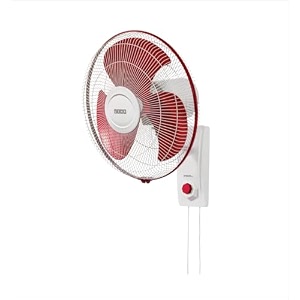 usha striker plus wall fan400mm sweep size2100 rpmjerk-free amp uniform oscillationaerodynamic blade design for high air deliveryanti-rust protection100 copper motormaroon2 year warranty
